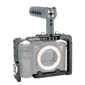   Niceyrig Sony A1 A7RIV A7SIII A7RIII A7III A7MIII A9 A7RII A7SII Rig-Cage - ARRI és NATO Clamp Kit (Ketrec)