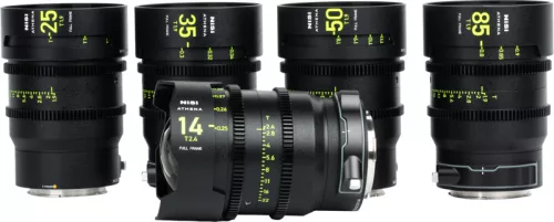 NiSi Cine Athena Prime filmes objektív szett (5 objektív, Drop-In szűrő nélkül) - L bajonett