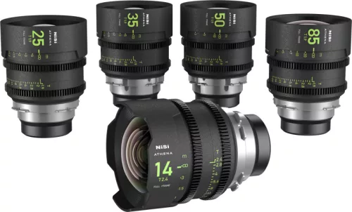 NiSi Cine Athena Prime filmes objektív szett (5 objektív, Drop-In szűrő nélkül) - PL bajonett