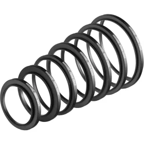   NEEWER Step Up Ring (7db) Szűrő Adapter Gyűrű Szett -Objektív Filter Menetbővítő Kit (49-52-55-58-62-67-72-77mm)