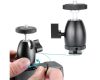 NEEWER Vakucsatlakozóra Helyezhető Gömbfej – Gömbfej + Hot Shoe adapter 