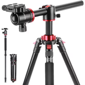   NEEWER Alumínium Horizontális Tripod/ Monopod (191cm Állvány) + Ballhead-fej (Fekete)