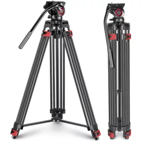   NEEWER DV-64 Aluminium Video-Tripod (163cm Állvány) + Video-Fluid Fej