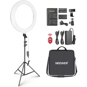   NEEWER 45cm LED Körfény - 3200-5600K Körlámpa Ringlight 200cm Állvánnyal