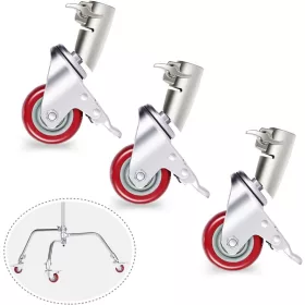   NEEWER Professzionális Állvány Görgős Kit - 75mm (3db) -Ezüst