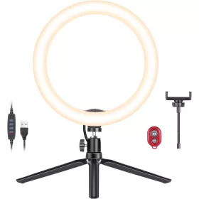   NEEWER 25cm LED Körfény - Mini-Asztali 3200-5500K Körlámpa Ringlight