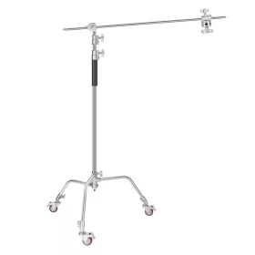   NEEWER 335cm C-Stand Acél Fotóállvány - Vaku & LED Lámpa-Tartó Kamera Stúdió-Állvány