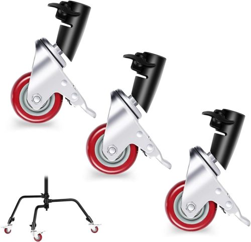 NEEWER Professzionális Állvány Görgős Kit - 75mm (3db) -Fekete