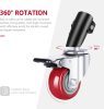 NEEWER Professzionális Állvány Görgős Kit - 75mm (3db) -Fekete