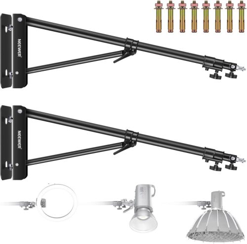 NEEWER Falra-Szerelhető Stúdió tartó (180cm) -Softbox, LED Lámpa-tartó Boom-kar (2db)