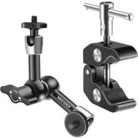   NEEWER ST15C Magic Arm + Super Clamp - Flexibilis Fotós-Kar + Satu  (1/4"& ColdShoe) (15cm)