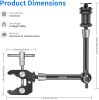 NEEWER Szuper Rögzítő Bilincs + 28cm Magic Arm