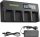 NEEWER Sony NP-F Akkumulátortöltő -4-Csatornás LCD NP-F550 F570 F750 F950 F960 F980 Charger