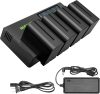 NEEWER 4db 7.4V 6600mAh NP-F970 Akkumulátor + NP-F 4-Quadra Töltő