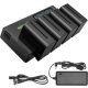 NEEWER 4db 7.4V 6600mAh NP-F970 Akkumulátor + NP-F 4-Quadra Töltő