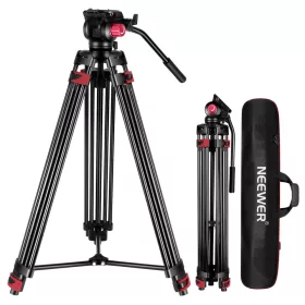   NEEWER DS801 Aluminium Video-Tripod (200cm Állvány) + Video-Fluid Fej