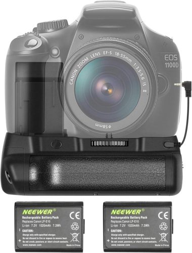 NEEWER Canon EOS 1100D 1200D Portrémarkolat & 2db LP-E10 Akkumulátor -Grip