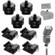 NEEWER 8in1 Vakupapucs-1/4" (4db) & Vaku-tartó Cold-Shoe-Állvány-1/4" (4db) Átalakító Stúdió-adapter Kit