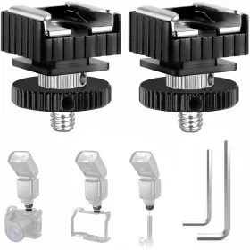   NEEWER Cold Shoe-1/4" Vakupapucs Adapter -Stúdió Hot Shoe Vakucsatlakozó Csatlakozó (2db)