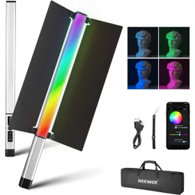   NEEWER CL124 RGB LED Videó Lámpa - 56cm Színes RGB Cső RGB 2500-10.000K Fotó-fény tube- 2600mAh