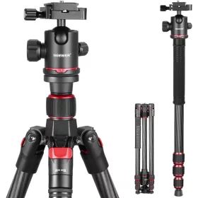   NEEWER N55C Carbon Fiber Kamera Utazó-állvány / Szénszálas Tripod (195cm)