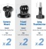 NEEWER Fém Akciókamera Állvány-adapter Kit (3+3) Csavar-Kit -GoPro Insta360 DJI tartó