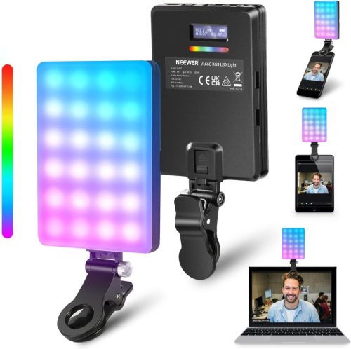 NEEWER RGB Mobil-Okostelefon-Laptop Vlog Mini-LED Lámpa -2000mAh CRI97+ Klippes Videó-fény