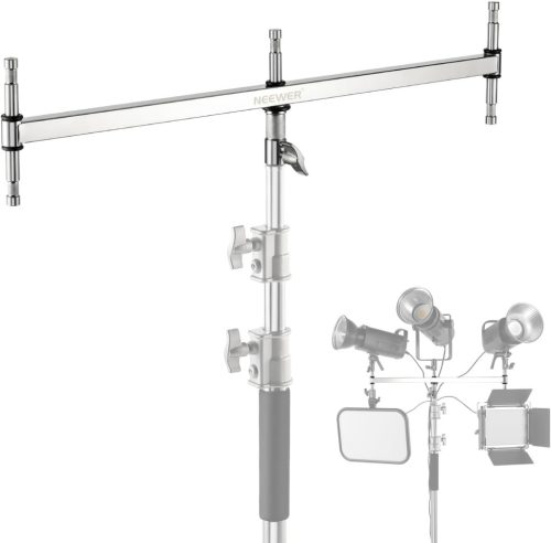 NEEWER Három-fejes Stúdió-Boom Kar-Osztó Adapter -LED Lámpa/ Kamera/ Mikrofon-tartó
