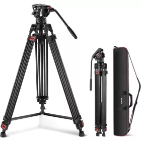   NEEWER Pro TP74 Videó Állvány / Kamera Tripod + Video Fluid Fej (187cm)