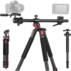   NEEWER Alumínium Horizontális Tripod/ Monopod (187cm Állvány) + Ballhead-fej (Fekete)