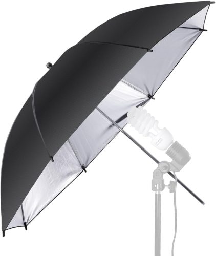 NEEWER Professional Fényvisszaverő Fotós Ernyő  (84cm) -Reflector Umbrella (fekete/ezüst)