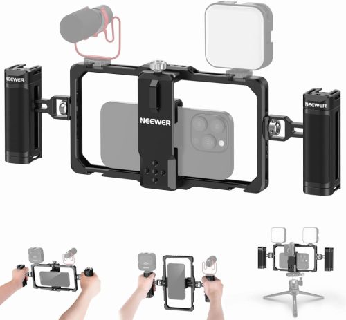 NEEWER Okostelefon ketrec & 2x Oldalfogantyú Kit / Rig Vlogging Készlet (PA009)