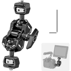 NEEWER Dual-1/4" Magic Arm Fotós tartó Gömbfejjel