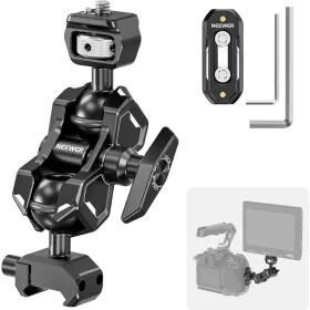   NEEWER NATO-1/4" Rögzítő Bilincs Adapter & Dupla-Gömbfej Magic Arm (UA011)