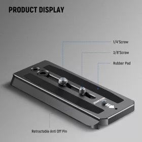  NEEWER 501PL Gyorskioldó Lemez -Állvány Fluid fejes 1/4" 3/8" Cseretalp