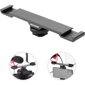   NEEWER Cold-Shoe osztló adapter -LED, Mikrofon rögzítő Sín Kiterjesztő Rúd Alumínium Ötvözet 1/4"