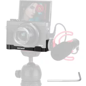   NEEWER Kamera Fém Bővítő Talplemez / L Bracket - Vakupapucs Cold Shoe adapter