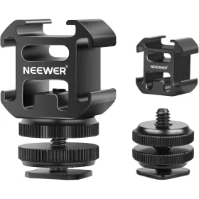   NEEWER Vakucsatlakozó Tartó 3-as osztó Adapter - Cold Shoe 3-as csatlakozó