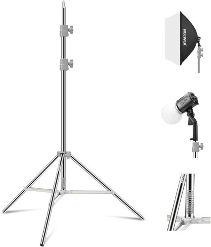 NEEWER Stúdiófényállvány -Rozsdamentes Acél (86-190cm)