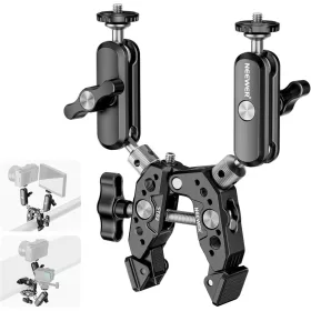   NEEWER Dupla-Szuper Rögzítő Bilincs/ Super Clamp 1/4" 2X-Gömfejekkel - DJI GoPro Insta360