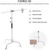 NEEWER C-Stand Stúdióállvány -Rozsdamentes Acél (149-309cm)