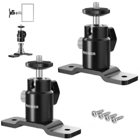   NEEWER TS008 T-alakú Fali és Mennyezeti Fotós-rögzítő Kar -1/4" & 5/8" Csavaros Súdió Gömbfej Fali Rögzítő rendszer (2db)