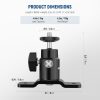 NEEWER TS008 T-alakú Fali és Mennyezeti Fotós-rögzítő Kar -1/4" & 5/8" Csavaros Súdió Gömbfej Fali Rögzítő rendszer (2db)
