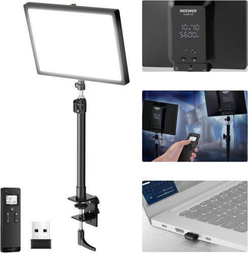 NEEWER GL25B 13” Asztali Videó-LED Lámpa -25W 2300LUX 2.4G 2900-7000K CRI98+ Fény