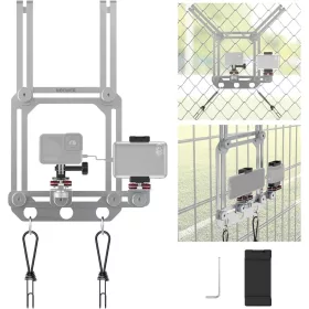   NEEWER Kerítésre-Rácsra Rögzíthető Akciókamera & Okostelefon-mobil Tartó konzol (Ezüst)