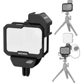   NEEWER GoPro Hero 12/ 11/ 10 /9 Rig-Cage -Mikrofon-tartós Video Ketrec