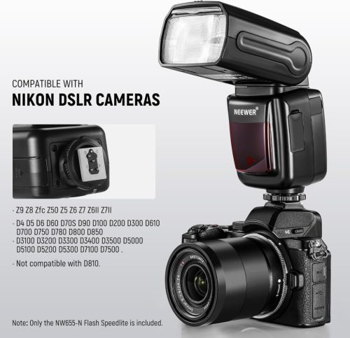NEEWER NW655-N Nikon TTL Rendszervaku -Speedlite Flash