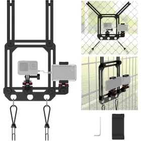  NEEWER Kerítésre-Rácsra Rögzíthető Akciókamera & Okostelefon-mobil Tartó konzol (Fekete)