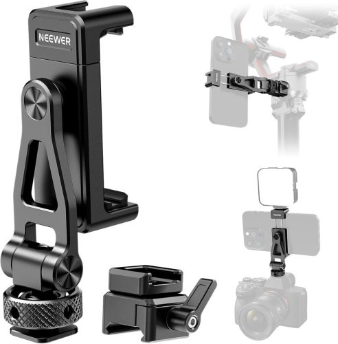 NEEWER Fém Vakupapucs Mobil-állvány Rögzítő -Okostelefon-Cold Shoe Adapter