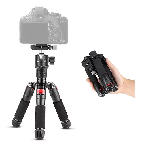 Neewer kis méretű alumínium asztali tripod (piros)